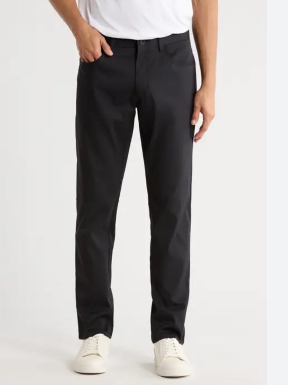 CRZ YOGA Men’s All Day 5 pocket Performance Pants Black 28” Inseam